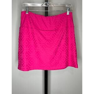 Jude Connally Pink Geometric Skort Size S Pull On Golf Resort NWOT